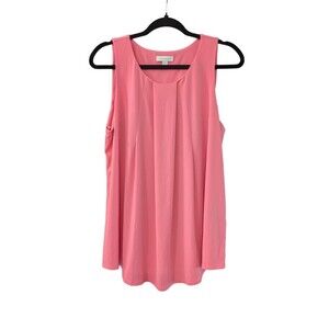 Charter Club Women’s Size L Coral Sleeveless Blouse Wrap Top